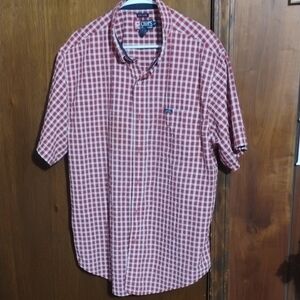 Chaps Men's Red Plaid Casual Shirt
